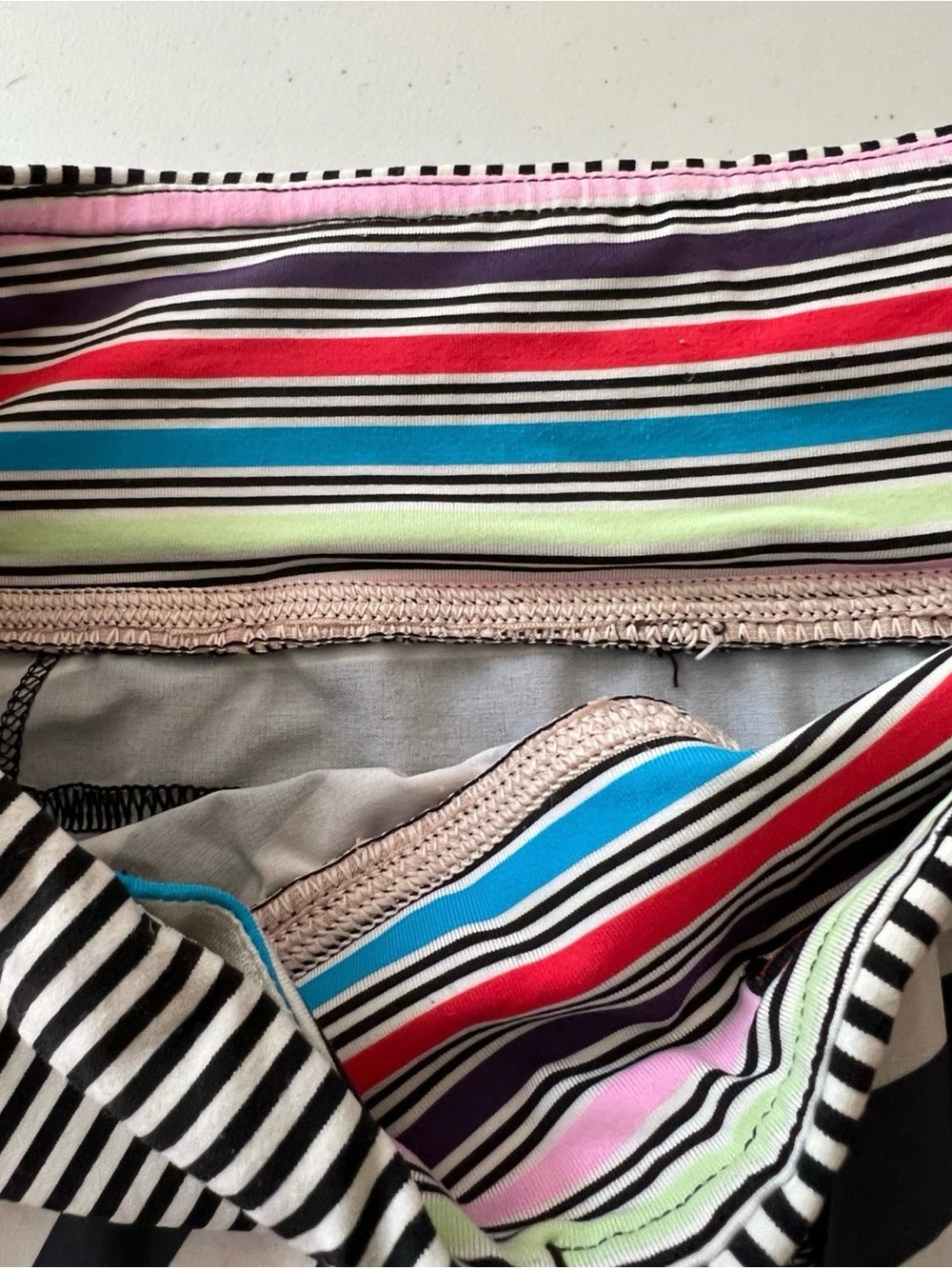 Lululemon Striped Black & White Women’s Athletic Shorts - Picture 6 of 7